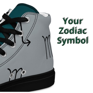 Eagles Zodiac Sign Shoes l Adult Gym Sneaker l Astrology Hightops l Custom High Top Canvas Shoe l Pattern Gift l Astrological Football Kicks