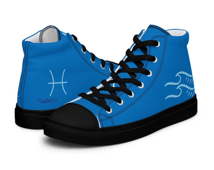 Water Sign  Cancer Scorpio Pisces Women’s High Top Canvas Shoes
