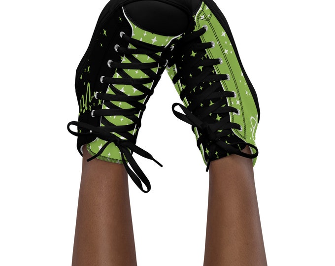 Virgo Peridot Women’s High Top Canvas Shoes