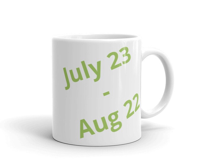 Leo Peridot Custom Birthday Mug Gift Birthstone
