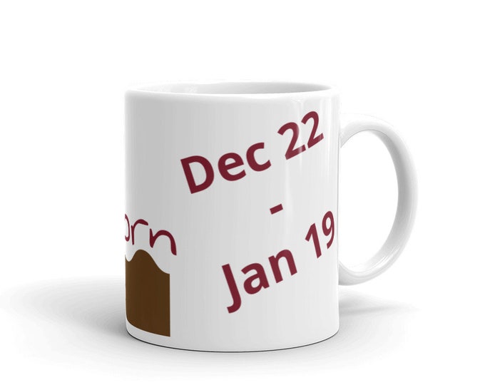 Capricorn Garnet Custom Birthday Mug Gift Birthstone