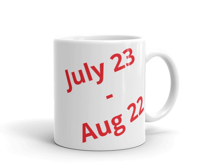 Leo Ruby Custom Birthday Mug Gift Birthstone