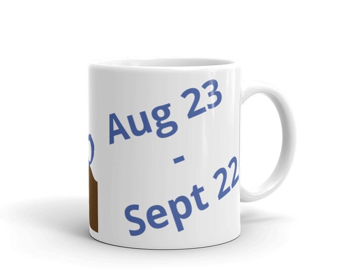 Virgo Sapphire Custom Birthday Mug Gift Birthstone