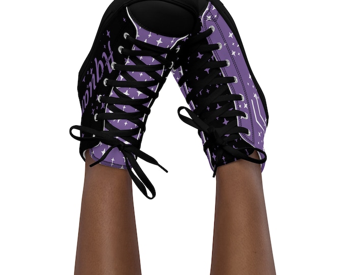 Aquarius Amethyst Women’s High Top Canvas Shoes