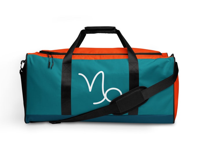 Miami Dolphins Custom Zodiac Sign Duffle Bag l Astrology Travel l Gym Luggage l Astrological Gift l Adult Sports Bag l NFL Workout Weekender