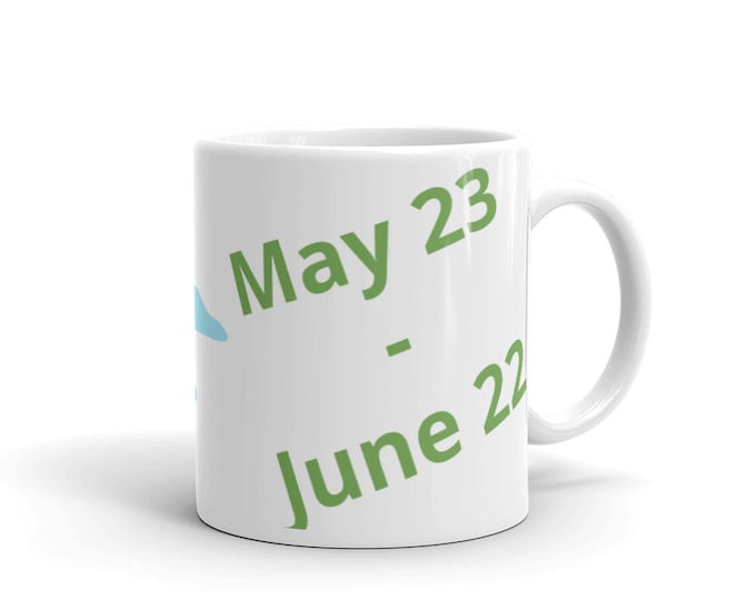Gemini Emerald Custom Birthday Mug Gift Birthstone