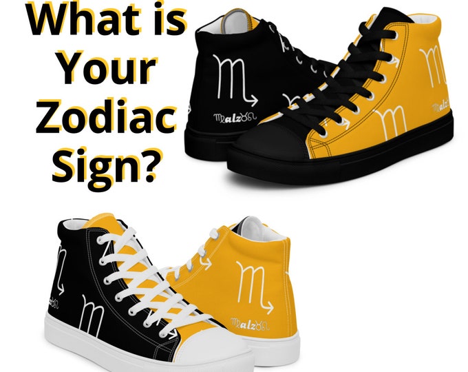 Pittsburg Steelers Zodiac Sign Shoes l Adult Gym Sneakers l Astrology Hightops l Custom High Top Canvas Shoe l Pattern Gift l Football Kicks