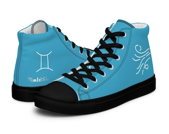 Air Signs Gemini Libra Aquarius High Top Canvas Shoes