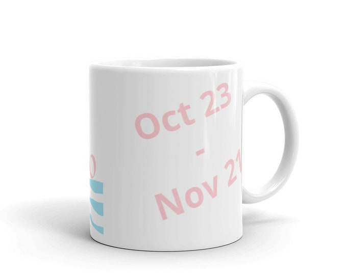 Scorpio Pink Tourmaline Custom Birthday Mug Gift Birthstone