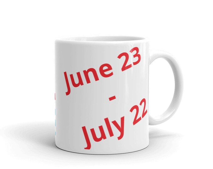 Cancer Ruby Custom Birthday Mug Gift Birthstone