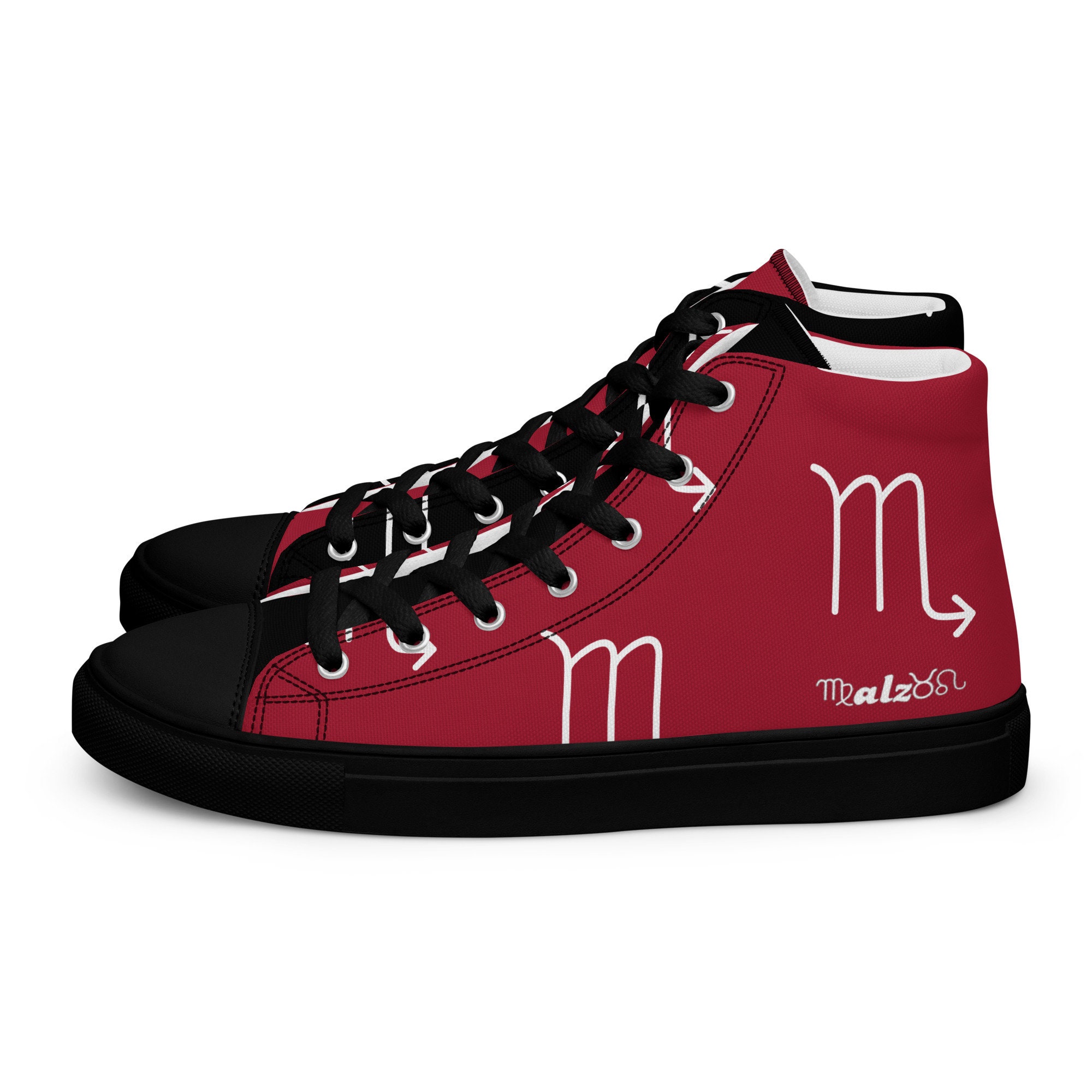 Discover Atlanta Falcons Zodiac Sign Shoes l Adult Gym Sneakers l Astrology Hightops l Custom High Top Canvas Shoe l Pattern Gift l Football Kicks
