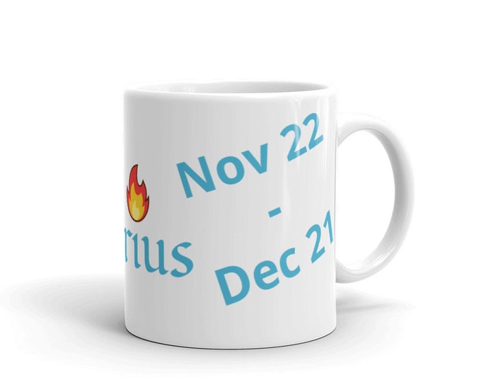Sagittarius Blue Topaz Custom Birthday Mug Gift Birthstone