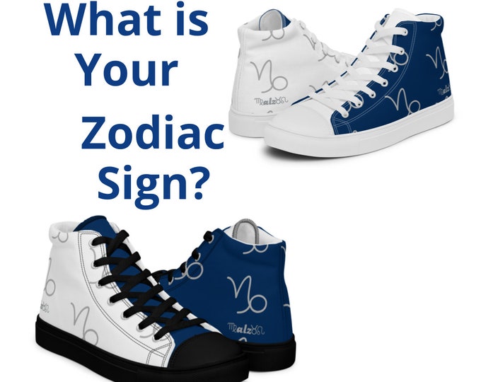 Indianapolis Colts Zodiac Sign Shoes l Adult Gym Sneakers l Astrology Hightops l Custom High Top Canvas Shoe l Pattern Gift l Football Kicks