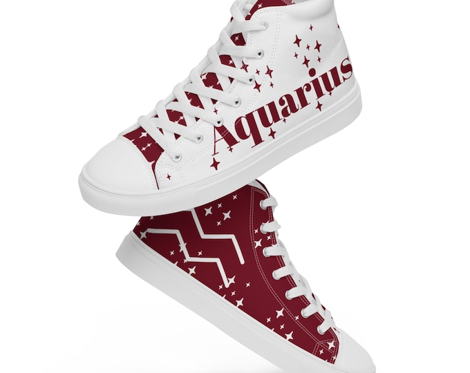 Aquarius Garnet Men’s High Top Canvas Shoes