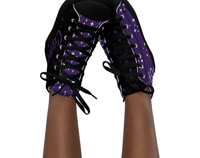 Cancer Alexandrite Women’s High Top Canvas Shoes