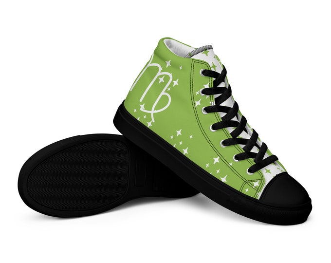 Virgo Peridot Men’s High Top Canvas Shoes