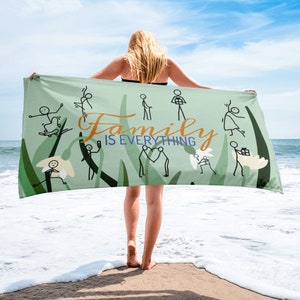Family Is Everything Sublimated Beach Towel