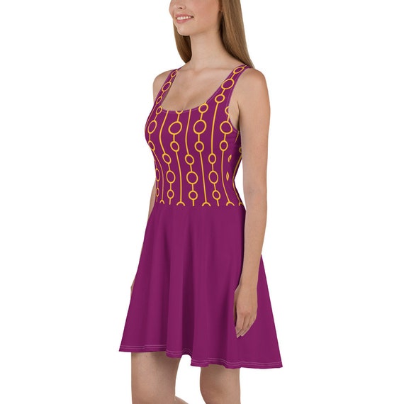 magenta skater dress Magenta Mini Dress - Jacquard Mini Dress - Skater Dress