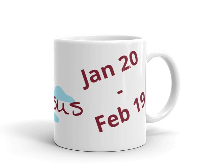 Aquarius Garnet Custom Birthday Mug Gift Birthstone