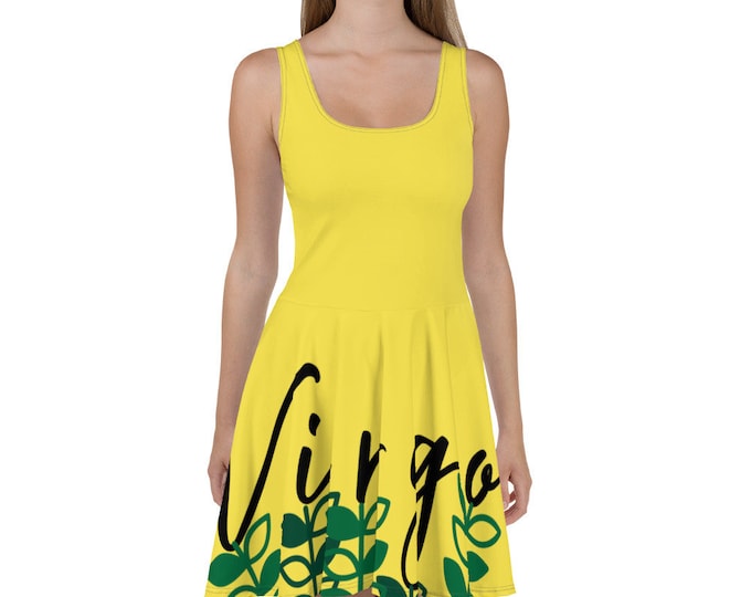 Zodiac Yellow Skater Dress