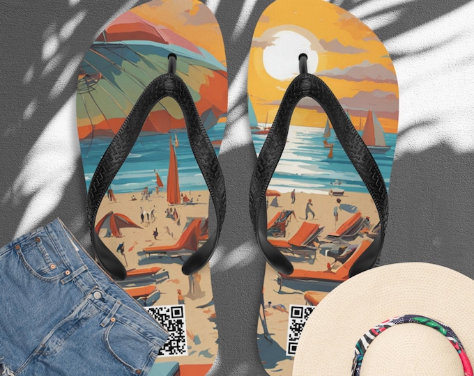 Beach / Sunset / Lawn chair / Flip-Flops