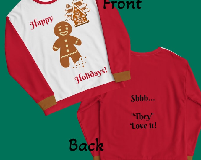 Ugly Christmas Sweater Funny l Holiday Gift l Holiday Sweater l Christmas Sweater l Unisex Sweatshirt l Christmas Gift l X-Mas Gingerbread