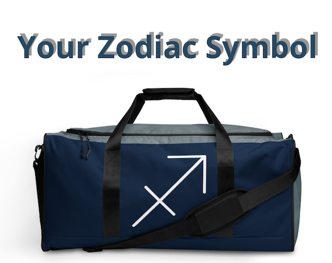 Dallas Cowboys l Custom Zodiac Sign Bag | Astrology Travel | Gym Luggage | Astrological Gift | Adult Sports Bag | Navy Sports l NFL Workout