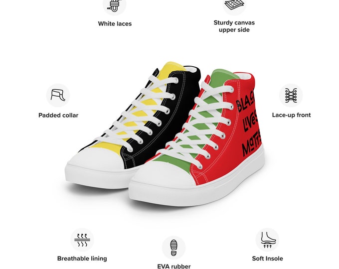BLM Men’s High Top Canvas Shoes
