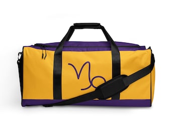 Minnesota Vikings Custom Zodiac Sign Duffle Bag l Astrology Travel l Gym Luggage l Astrological Gift l Adult Sport l NFL Workout l Weekender