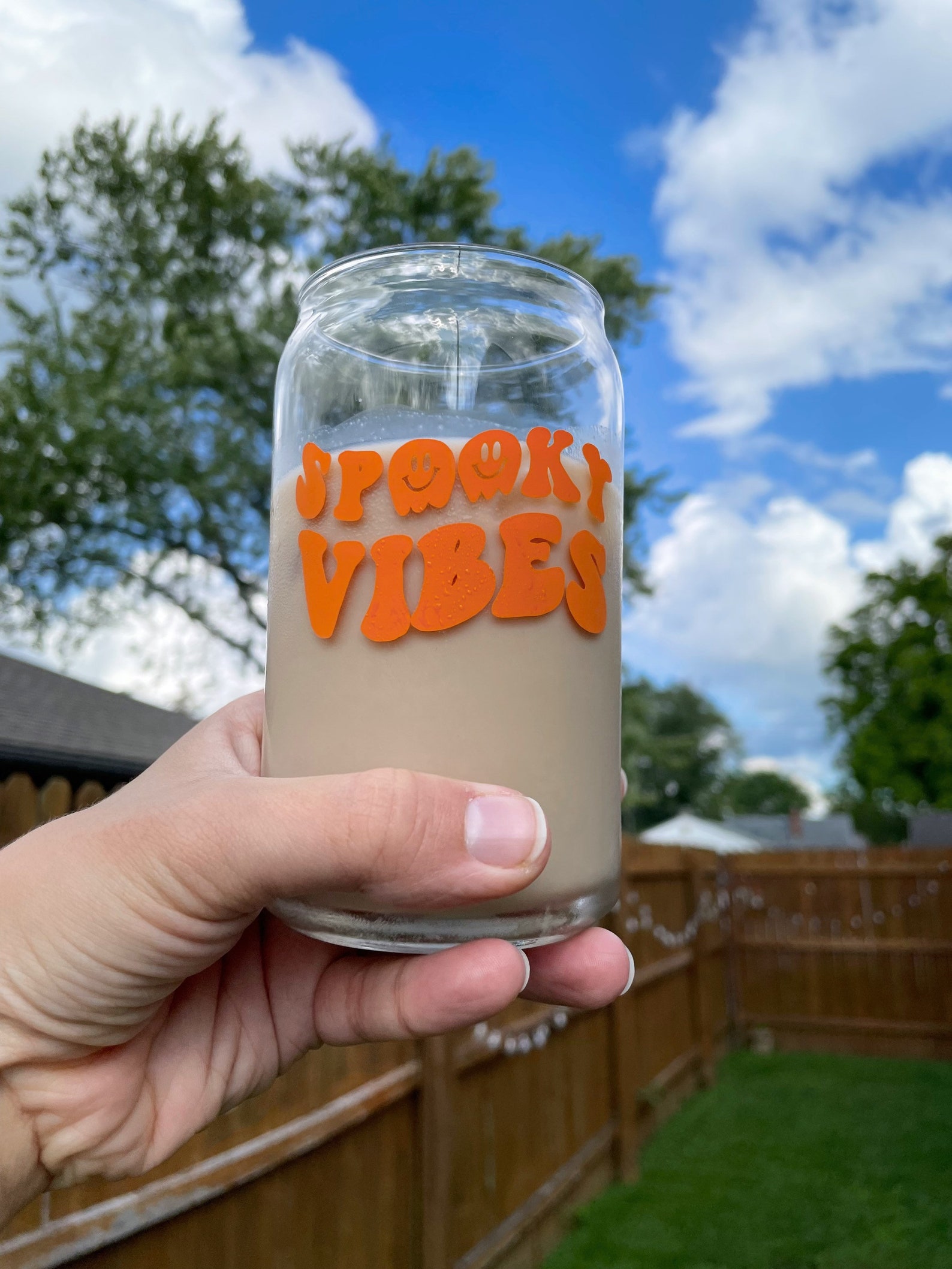 etsy iced coffee glasses