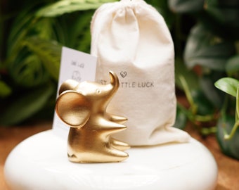 Gold Concrete Good Luck Elephant: For Wealth and Luck