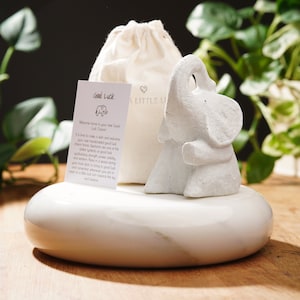 Hand-Carved Lucky White Elephant | Feng Shui | Elephant For Wealth And Luck Trunk Up | Housewarming Gift | Good Luck Charm | Elephant Gift