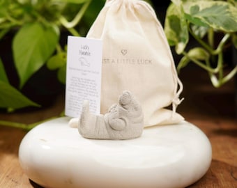Lucky Concrete Manatee: Handmade Sea Cow Gift For Manatee Lovers