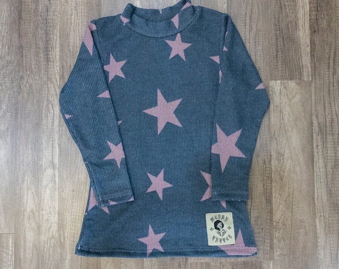 Pink Star Turtleneck