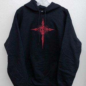 Gothic Cross Full Zip Hoodie - Etsy
