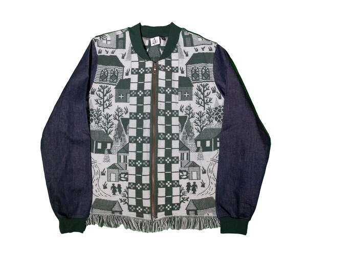 Cabin Pattern- Bomber Jacket