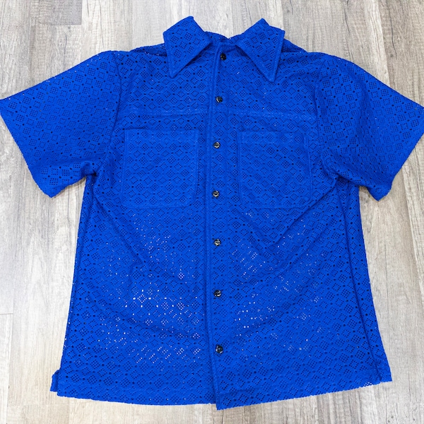 Mens Lace Button up Shirt Etsy