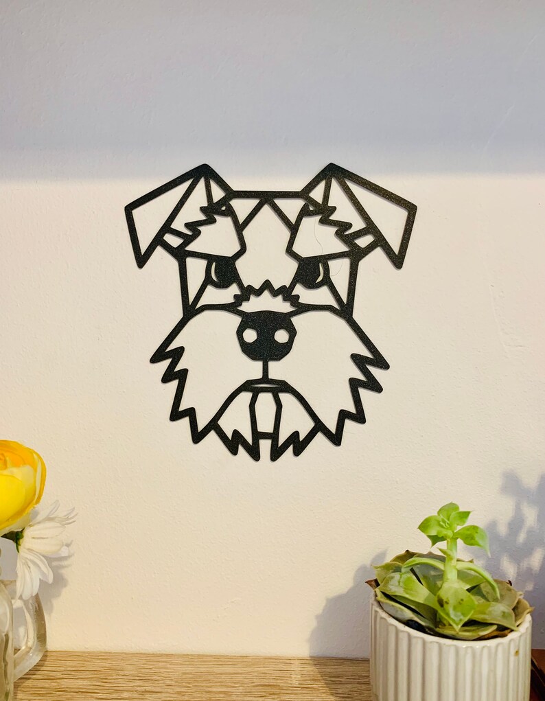 Schnauzer wall art, funky, print, 3D printed, pet lover, decor, Schnauzer wall art, funky, print, 3D printed, pet lover, decor,