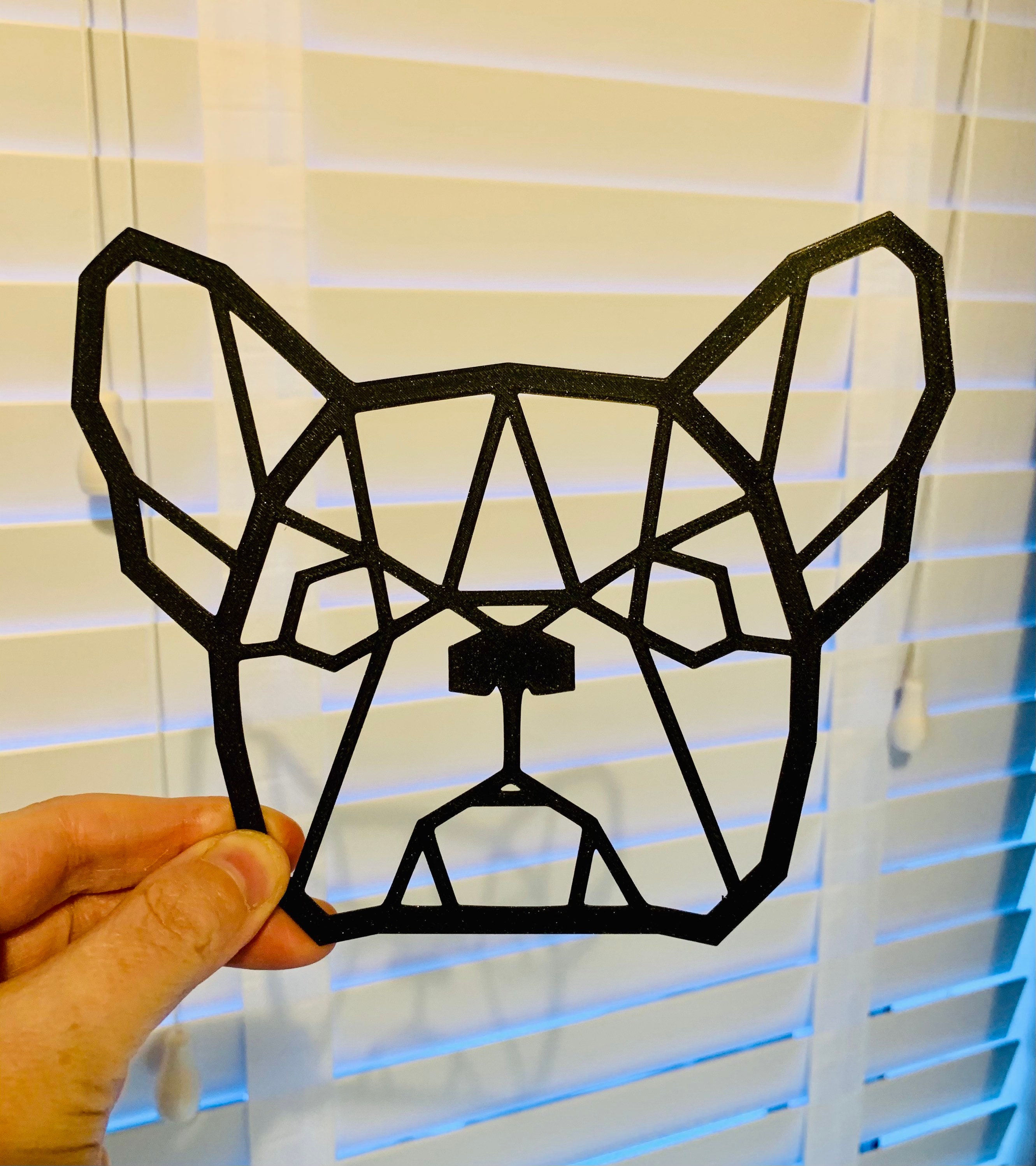 Geometric French Bulldog 3D printed wall art Etsy