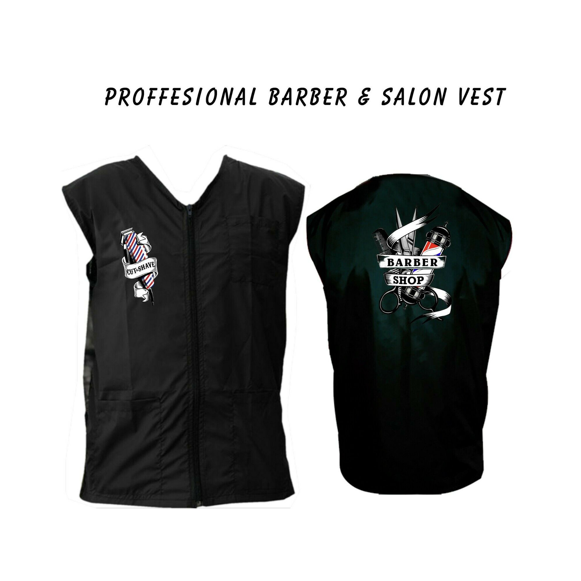 Barber vestBarber jacketbarber stylist vestBlack vest M to Etsy