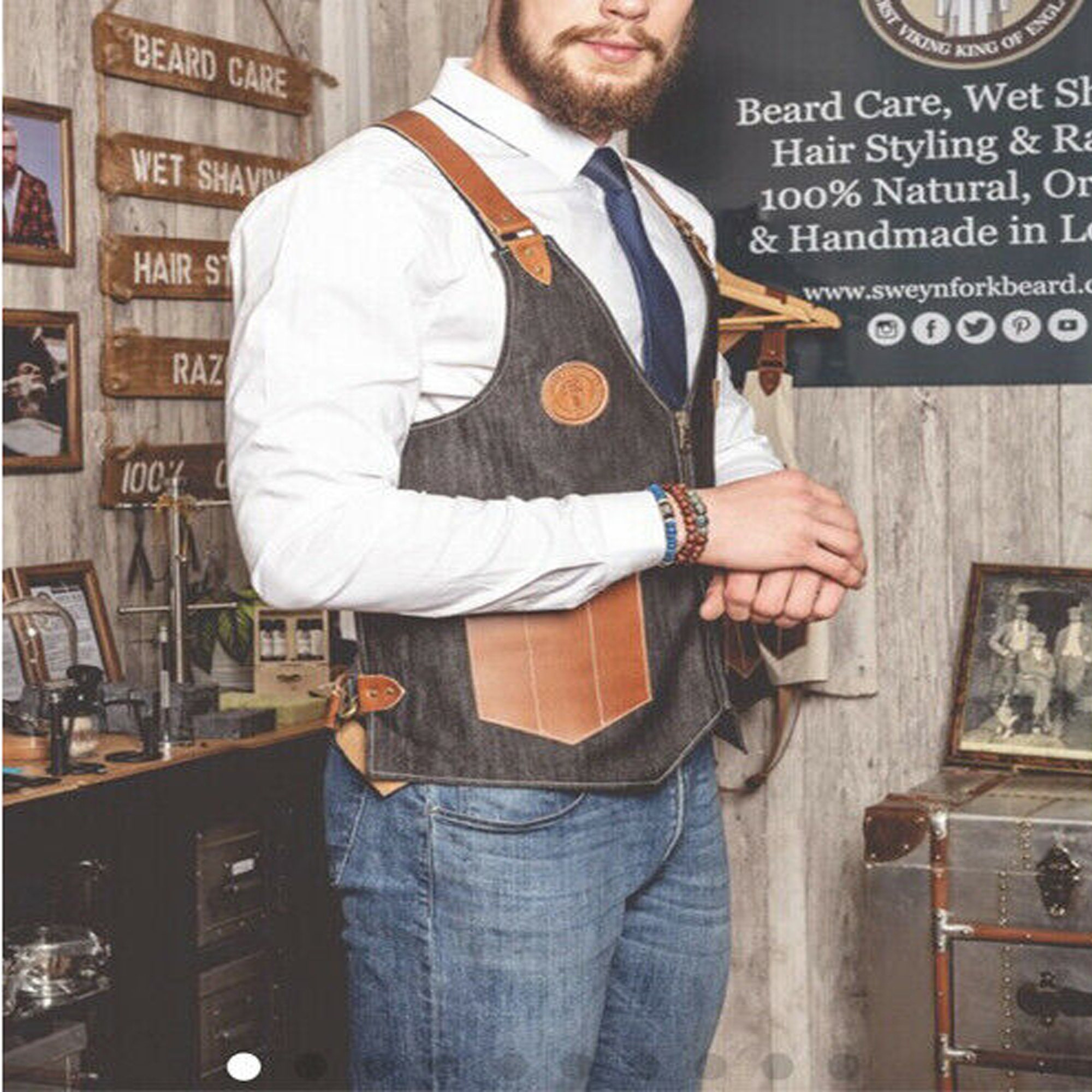 Professional Leather Barber vest for Barber Hairstylist Etsy