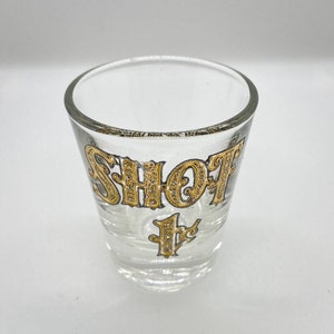 Culver Glass - 1 Cent Shot Glass with 22K Gold Design
