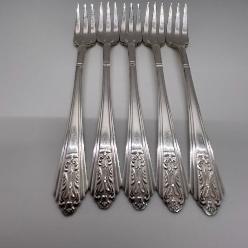 Royal Saxony Silver Plate Royal Saxony Cocktail Forks Etsy