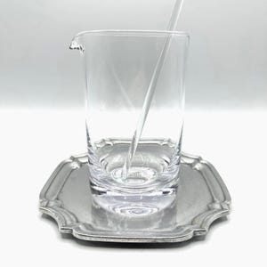 Thick Bottom - Glass Cocktail Pitcher with Glass Stir Rod