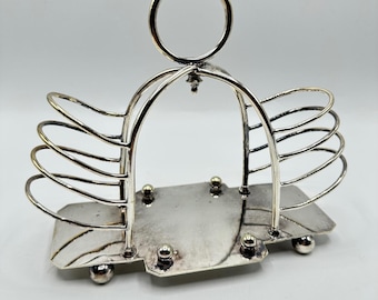 Silver Plate - 6 Slice Toast Rack - Toast Caddy