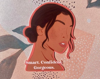 Confident Woman Sticker | Women Empowerment |POC, diversity, minority, girl power, positive affirmations, female, feminist, feminism sticker
