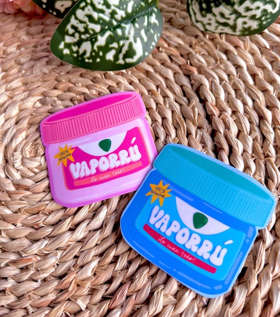 Vaporru Sticker | Waterproof Sticker| Vicks Vaporub Inspired Sticker|  Latino Latinx Funny Sticker| Spanish Mexican Sticker, Sana Sana