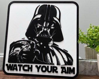 Mire su letrero de baño de objetivo / letrero de baño / Darth Vader