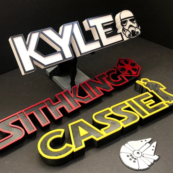 Aanpasbaar Star Wars-naambordje – kamerdecoratie | Cadeau voor Starwars-fan