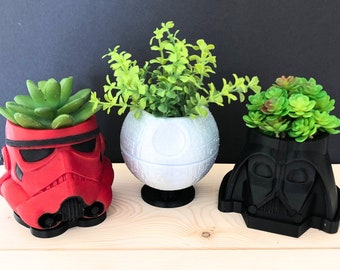 Pacchetto da 3 fioriere - Stile ispirato a Star Wars